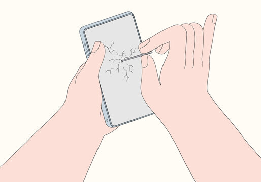 Broken Phone Cracked Screeb
