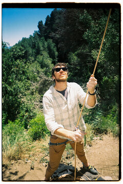 Climber Pulls Rope 