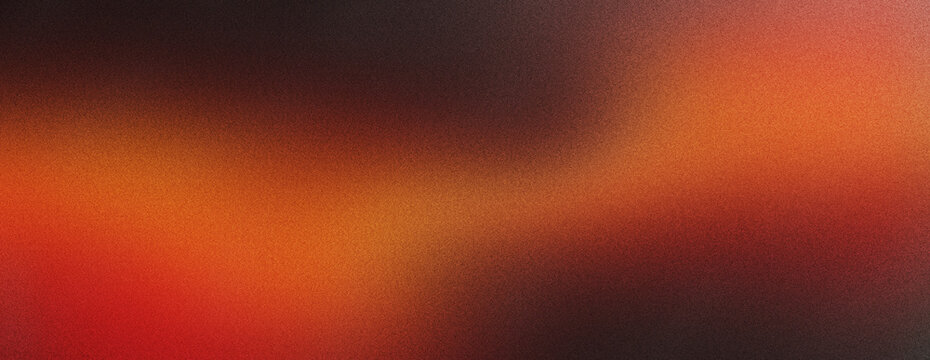 black dark orange red wave , grainy noise grungy spray texture color gradient rough abstract retro vibe background shine bright light and glow , template empty space