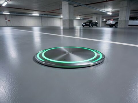 Wireless EV Inductive Charging Pad Floor Installation
