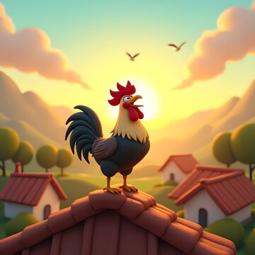rooster in the farm