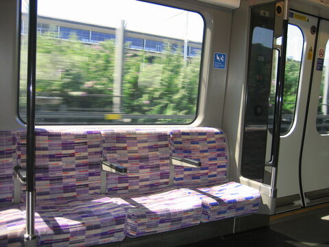 English subway car in motion