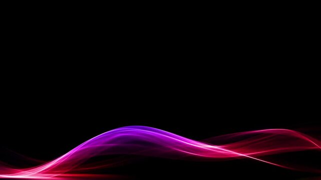 Seamless UHD Motion Background with Magenta and Purple Neon Waves Along the Bottom for Elegant Lower Third Graphics