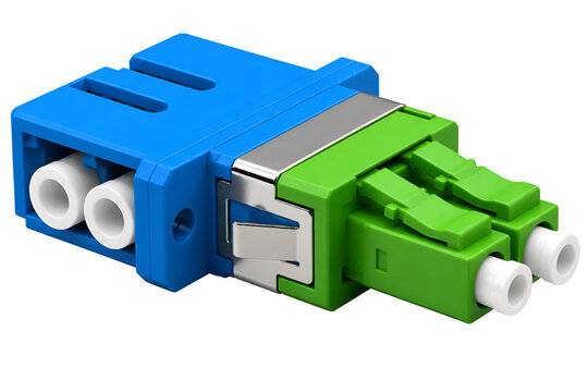 Hybrid SC LC Fiber Optic Adapter Coupler Block for Professional Telecom Network Applications Transparent PNG