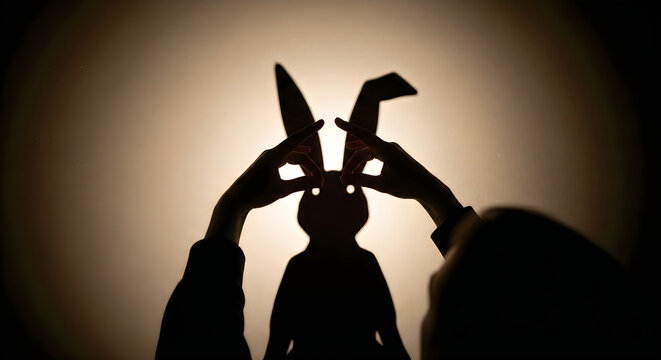 Celebrating the mid autumn festival with a rabbit shadow puppet a symbol of joy and togetherness