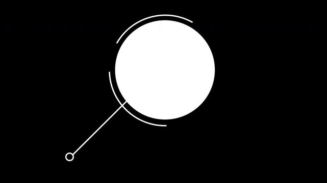 call out text futuristic circle with outline of circle simple animation, HUD call out elements technology on transparent background, 4k video