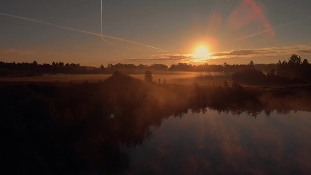 sunrise over lake