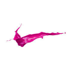 Fototapeta premium Pink Paint Splash Isolated on White Background