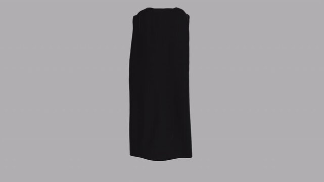 Flowing Long Black Superhero Cape With Alpha Channel