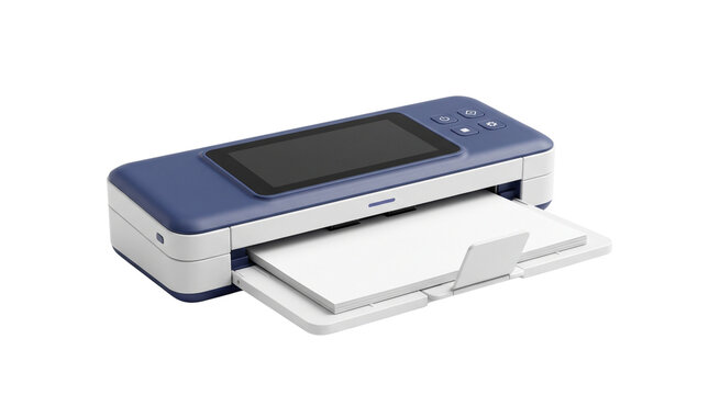 Electronic digital cutting machine for crafts and vinyl projects on white background.