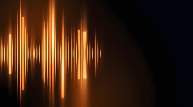 Orange Sound Wave Equalizer Technology Background