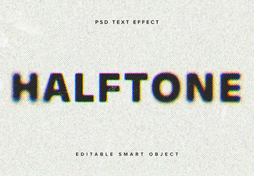 Inky Halftone Text Effect