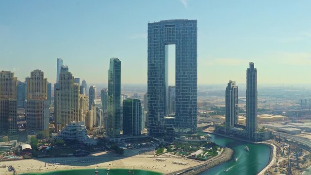 Aerial view on Dubai City, UAE