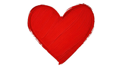 Obraz premium Hand drawn red heart shape with a rough sketch texture