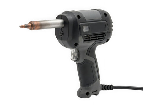 electric soldering gun iron electronic repair welding equipment isolated on transparent background