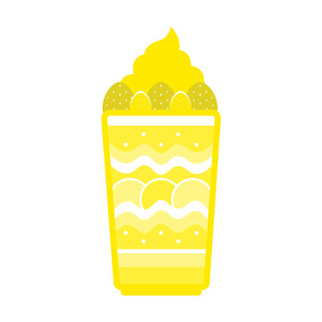 yellow cute parfait icon