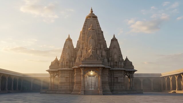 Khajrana Ganesh Temple Indore Golden Hour &ndash; Nagara Hindu Architecture