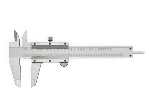 metal vernier caliper precision measurement instrument hand tool isolated on transparent background