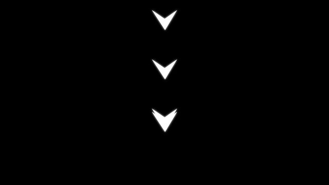 Downward Arrow Animation Loop for Business Decline, Financial Loss, Decreasing Profits, Negative Growth, Falling Trend, Market Drop and Corporate Motion Graphic..