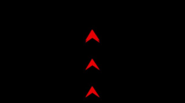 Red Upward Arrow Animation Loop for Business Growth, Financial Success, Increasing Profits, Progress, Achievement, Rising Trend and Corporate Motion Graphic...
