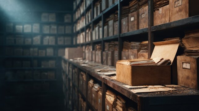 Dark Police Archive Filled With Decades of Cold Case Files and Unsolved Crime Records Awaiting New Investigation
