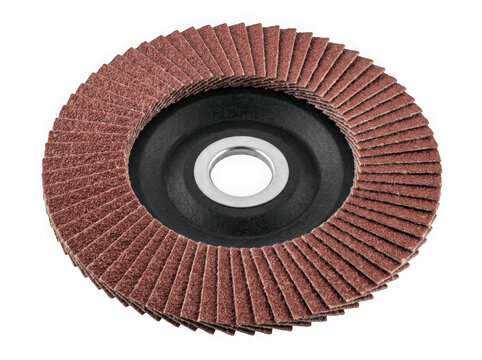 abrasive flap disc grinding wheel angle grinder attachment isolated on transparent background