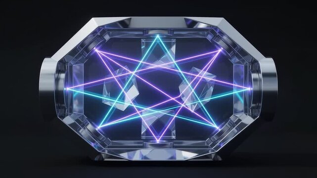3D Animation of Photonic Optical Computing Resonator on Dark Background