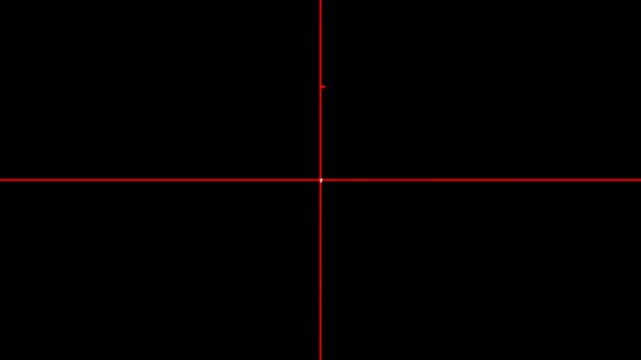 Striking red cross centered on a deep black backdrop, a minimalist graphic element for precision, targeting, calibration, or a modern conceptual design