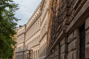 Obraz premium Facade of historical administrative building in the neo-Renaissance style