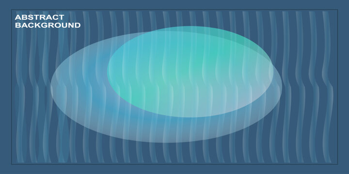 Abstract background with blue vertical wavy lines and overlapping green and blue ovals abstract gradient glass backgrounds