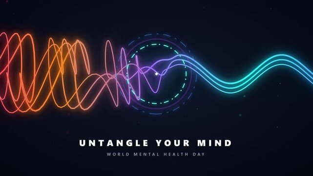 World Mental Health Day Abstract Motion Background