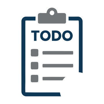 Simple todo checklist clipart with empty boxes on white background Vector