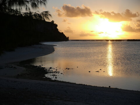 Scenic sunset ocean view, Rota, Mariana Islands	