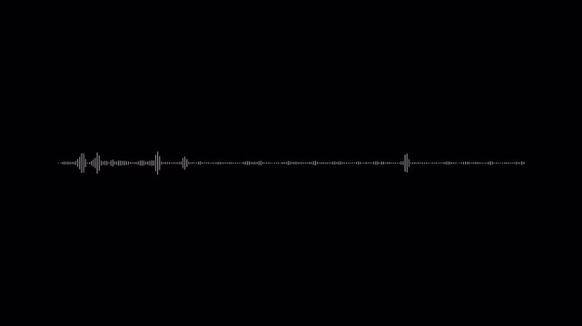 Audio waveform spectrum animation, visualization spectrum bar, white dynamic soundwave, neon audio frequency animation