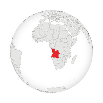 Location map of Angola.Angola on globe
