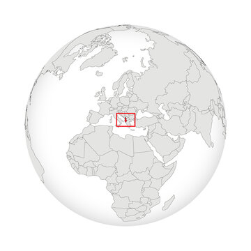 Location map of Albania.Albania on globe