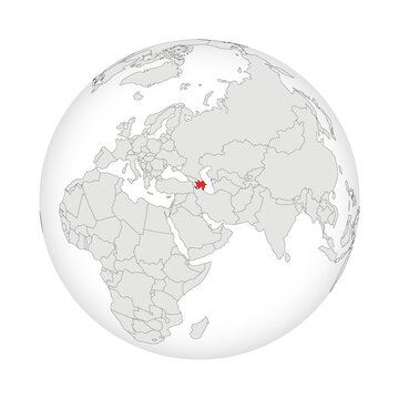 Location map of Azerbaijan.Azerbaijan on globe