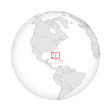 Location map of Bahamas.Bahamas on globe