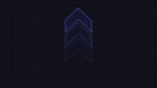 Modern blue upward arrow icon set with gradient effect