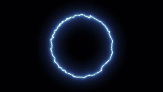 Lightning plasma ring for designs requiring dynamic electric energy effects. Ideal for scifi, technology, digital art, and futuristic concepts. 4K - Alpha Channel