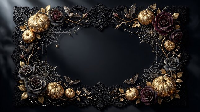 Intricate steampunk machinery and gears forming a decorative border around a dark center