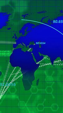 Animation of dna strand and data processing over world map