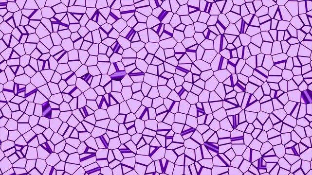 Abstract Mosaic Pattern: A mesmerizing abstract pattern of irregular, fragmented polygons in shades of lilac and deep purple, creating a complex and intricate visual texture.