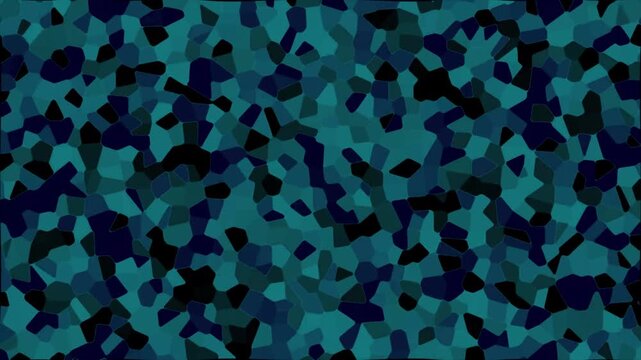 Abstract Geometric Mosaic Pattern: A captivating abstract pattern composed of irregular geometric shapes in various shades of deep blue and teal, creating a visually dynamic and modern texture.