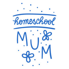 Obraz premium Homeschool mum flowery design