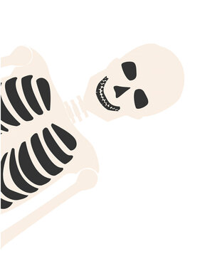 vector illustration of a cartoon skeleton 