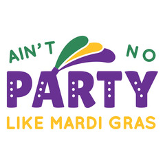 Mardi gras party lettering © Vexels