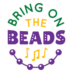 Mardi gras beads carnival lettering © Vexels