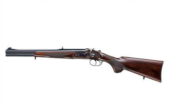 Classic wooden hunting rifle illustration