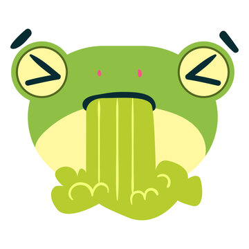 Sick frog face